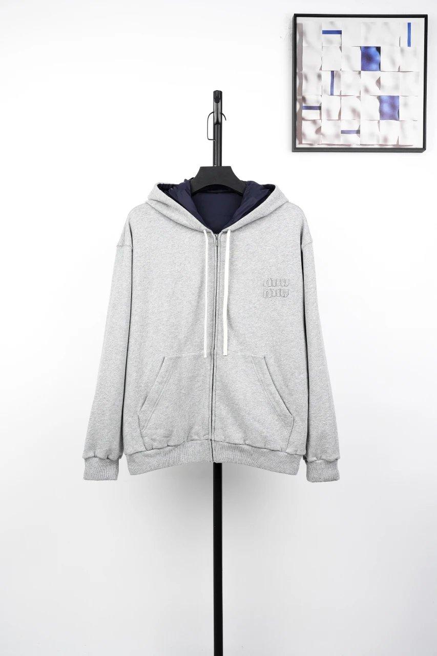 Miu Miu logo-appliqué zip-up H