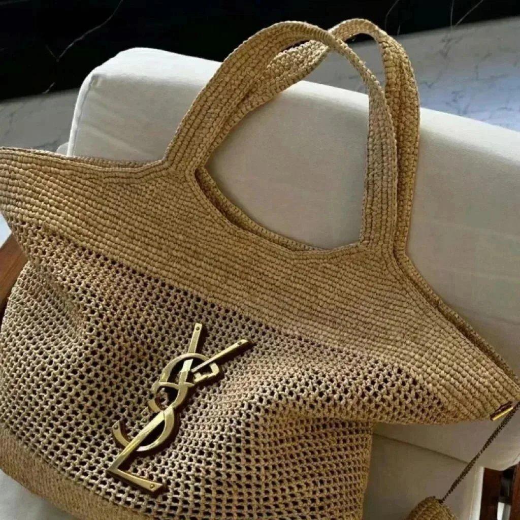 Saint Laurent Woven Tote Bag