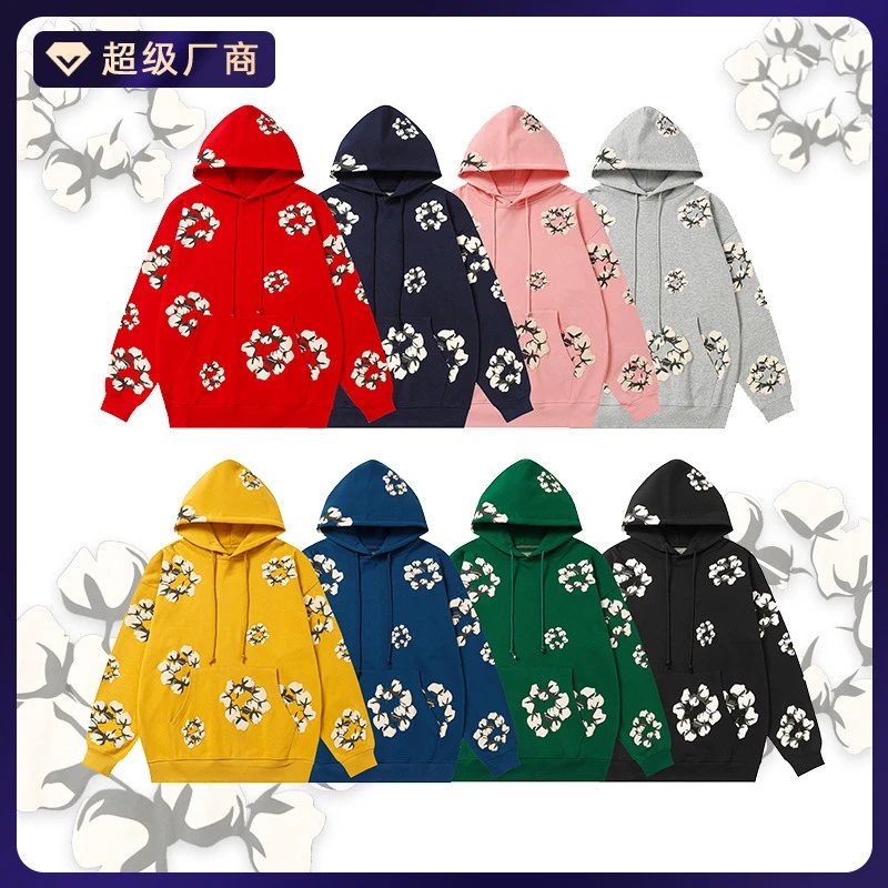 Denim Tears Floral Print Hoodi